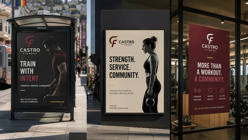 Castro Fitness branding materials