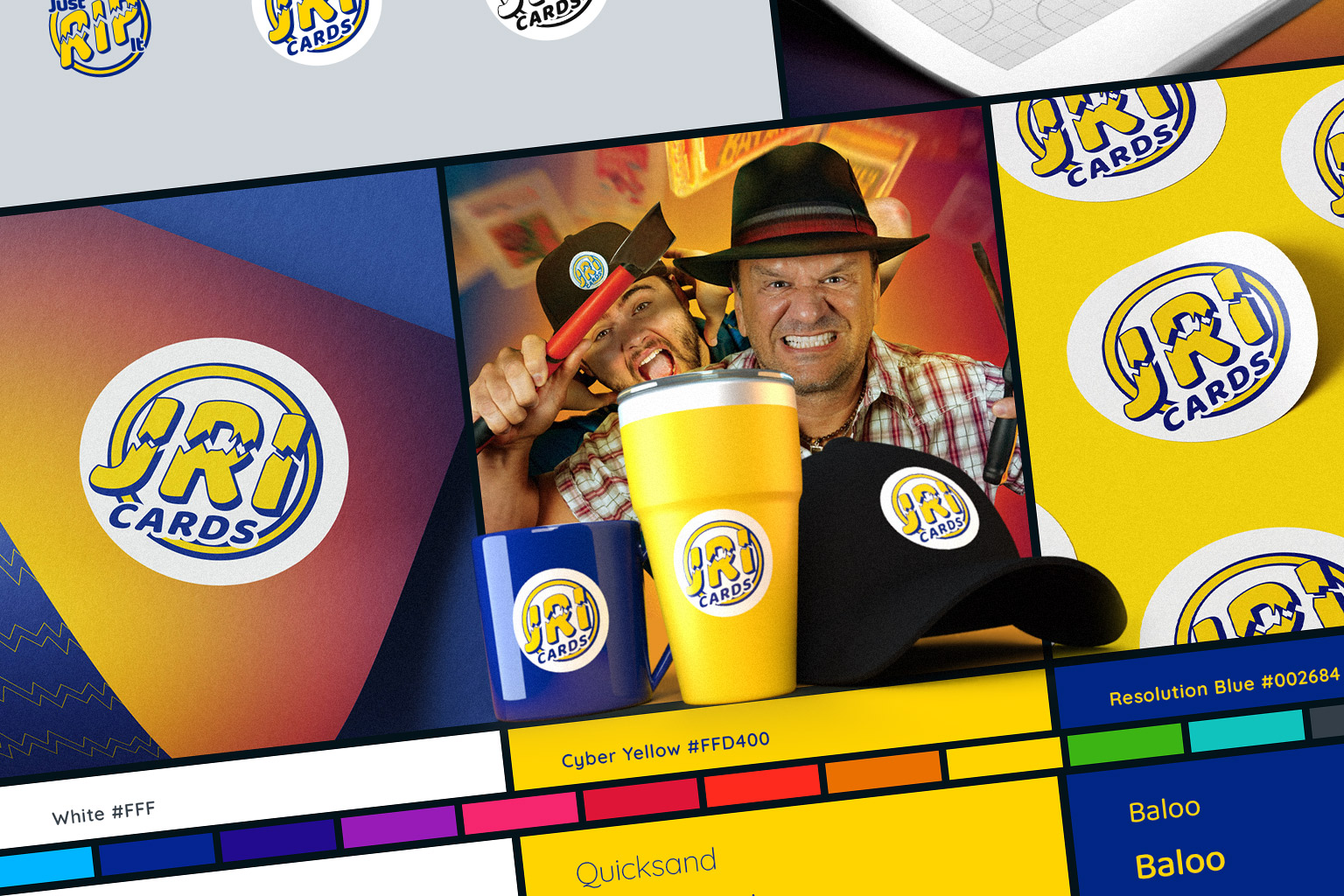 JRI Cards branding materials